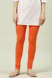 Camel Cotton Blend Solid Churidar image number 3