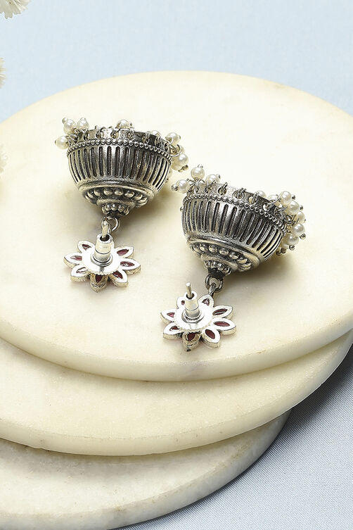 Pink Brass Jhumka image number 2