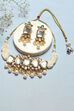 White Gold Brass Necklace Set image number 0