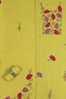 Yellow Cotton Applique Unstitched Suit Set image number 1