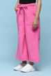Pink Cotton Solid Pants