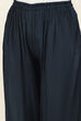 Indigo Silk Blend Printed  Embroidered Unstitched Suit Set image number 3