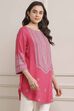 Pink Printed Short Kurta image number 4