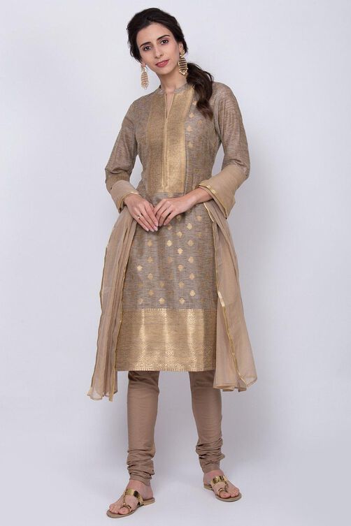 Toosh Straight Kurta Churidar Suit Set image number 2