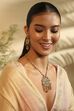 Gold Plated Brass Pendant Necklace Set image number 4