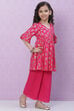 Pink Berry Rayon Straight Printed Top image number 3