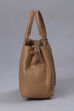 Brown PU Satchel image number 4