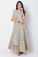 Grey Poly Cotton Lehenga Set image number 2