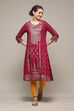 Bottle Green LIVA Straight Printed Kurta image number 0