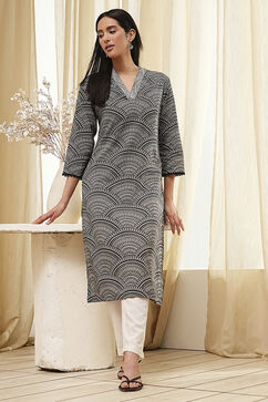 Black Straight Kurta image number 0