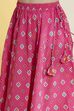Pink Printed Cotton Lehenga Set image number 2