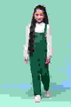 Green Cotton Solid Jumpsuit image number 5