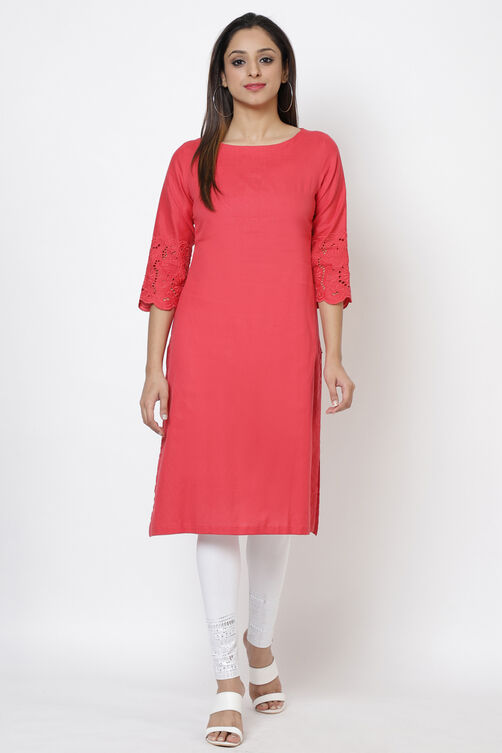 Indigo Cotton Straight Yarndyed Kurta image number 0