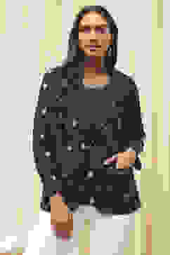 Navy Cotton Straight Yarndyed 2 Piece Set image number 6