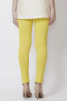 Yellow Viscose Lycra Solid Leggings image number 5