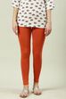 Black Cotton Blend Solid Leggings image number 2
