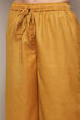 Yellow Cotton Blend Straight Yarndyed 2 Piece Set image number 2