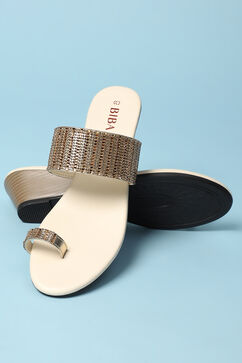 Gold Pu Ring Toe Wedges image number 3