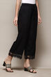 Black Rayon Regular Solid Palazzo image number 3