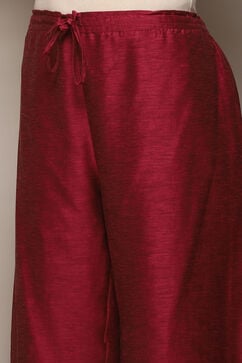 Pink Cotton Straight Yarndyed Kurta Sharara Suit Set image number 2