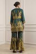 Green Viscose Printed Sharara Suit Set image number 4