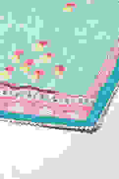 Teal Cotton Straight Kurta Palazzo Suit Set image number 3