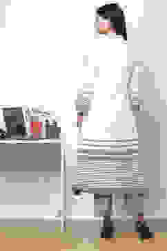 Off White Cotton Fusion Yarndyed Kurta Set image number 7