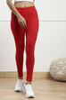 Black Cotton Blend Solid Leggings image number 4