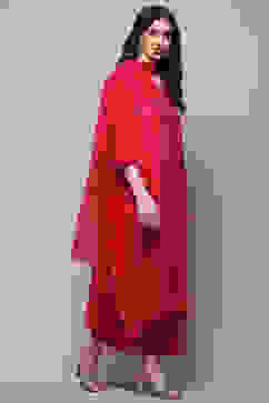 Pink Cotton Asymmetric Suit Set image number 6