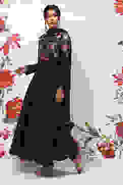 Rohit Bal Indigo Cotton Blend Anarkali Kurta Suit Set image number 5