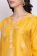 Ochre Flared Kurta Palazzo Suit Set image number 1