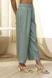 Dull Blue Solid Straight Palazzo image number 3