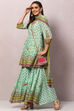 Mint Green Cotton Sharara Kurta Garara Suit Set image number 5