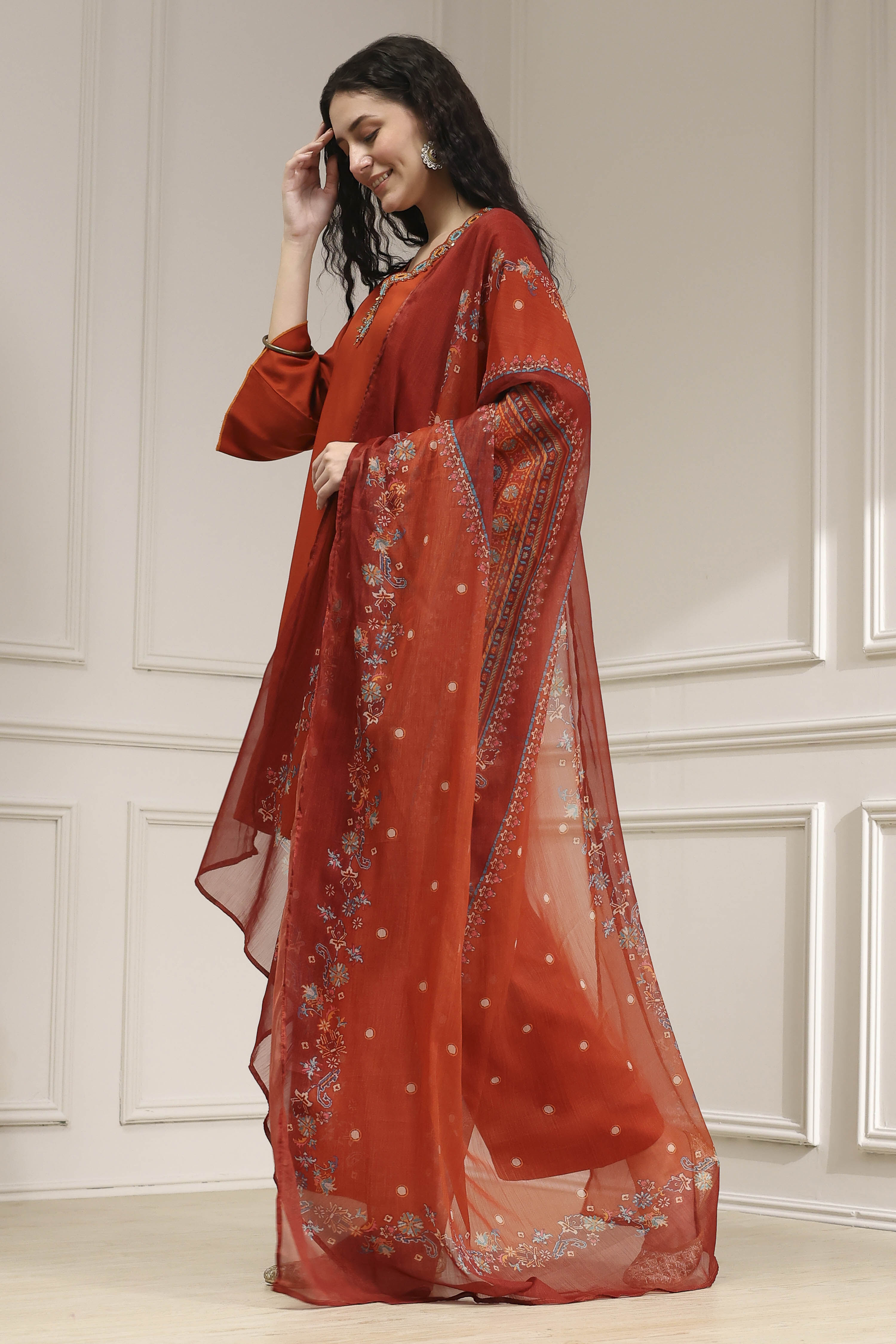 Black Solid Relaxed Straight Suit Set image number 3