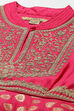 Rohit Bal Fuchsia Art Silk Anarkali Yarndyed Suit Set image number 1