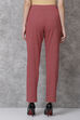 Maroon Straight Cotton Pants image number 5