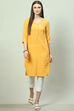 Blue Cotton Solid Kurti image number 3