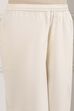 Off White Cotton Straight Suit Set image number 2