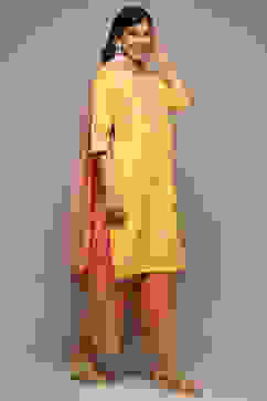 Mango Cotton Blend Straight Kurta Palazzo Suit Set image number 6