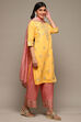 Mango Cotton Blend Straight Kurta Palazzo Suit Set image number 6