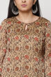 Khaki Art Silk A-Line Kurta Palazzo Suit Set image number 1