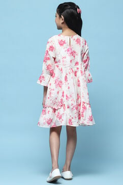 Pink Cotton Tired Dress image number 3