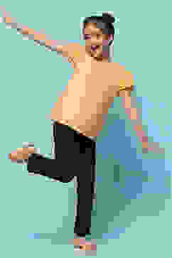 Black Cotton Lycra Skinny Jeggings image number 0