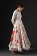Rohit Bal Ivory Cotton Silk Anarkali Printed Suit Set image number 6