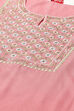 Light Pink Rayon Straight Kurta Pants Suit Set image number 1