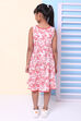 White Cotton Indie Mickey Printed Dress image number 7