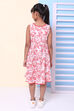 White Cotton Indie Mickey Printed Dress