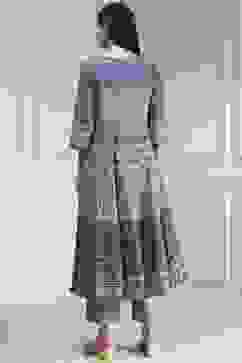 Lilac Cotton Printed Anarkali Suit Set image number 4