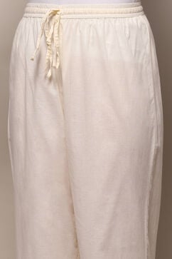 Off White Red Cotton Anarkali Suit Set image number 2