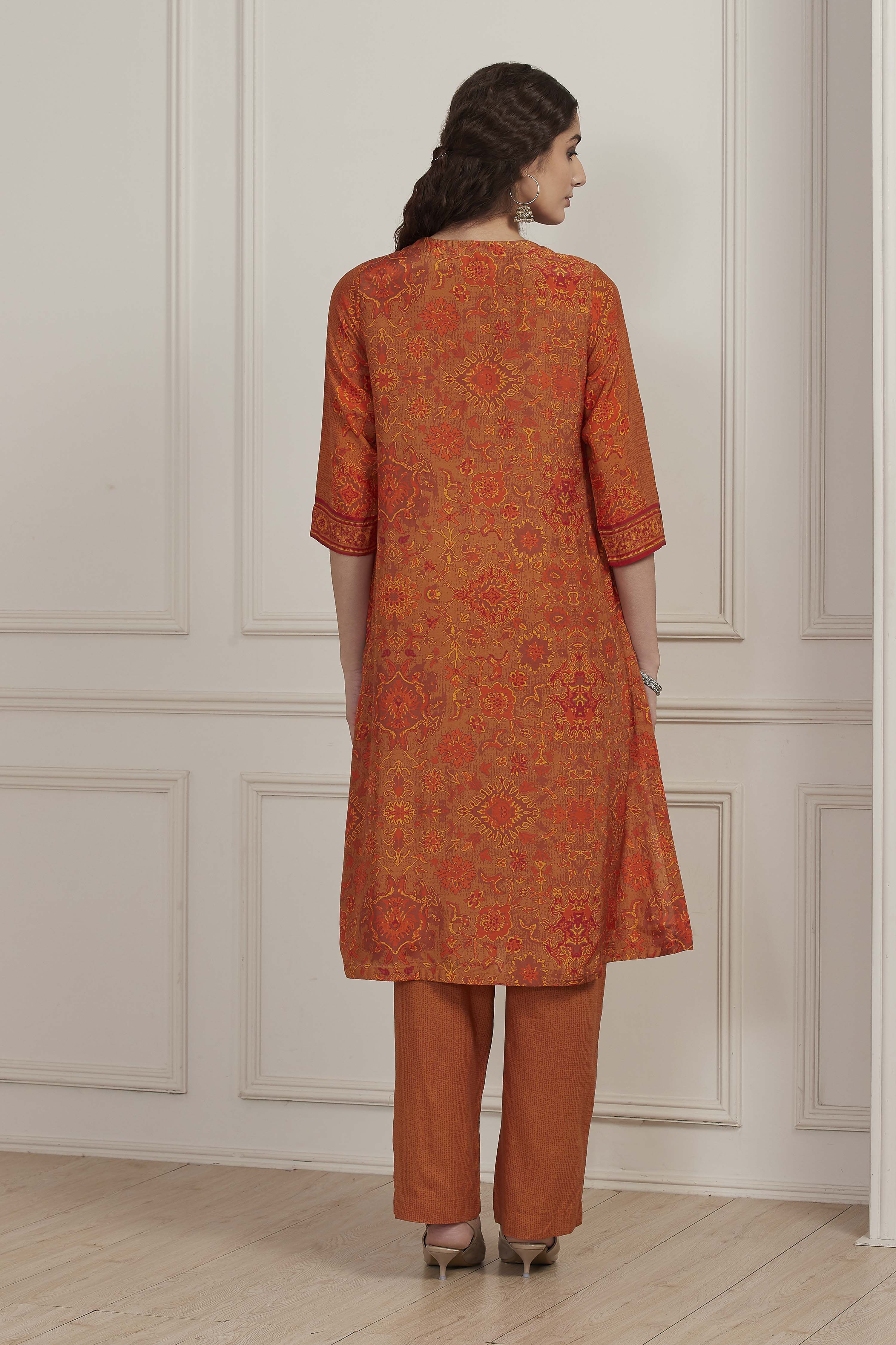 Green Modal Straight Suit Set image number 4